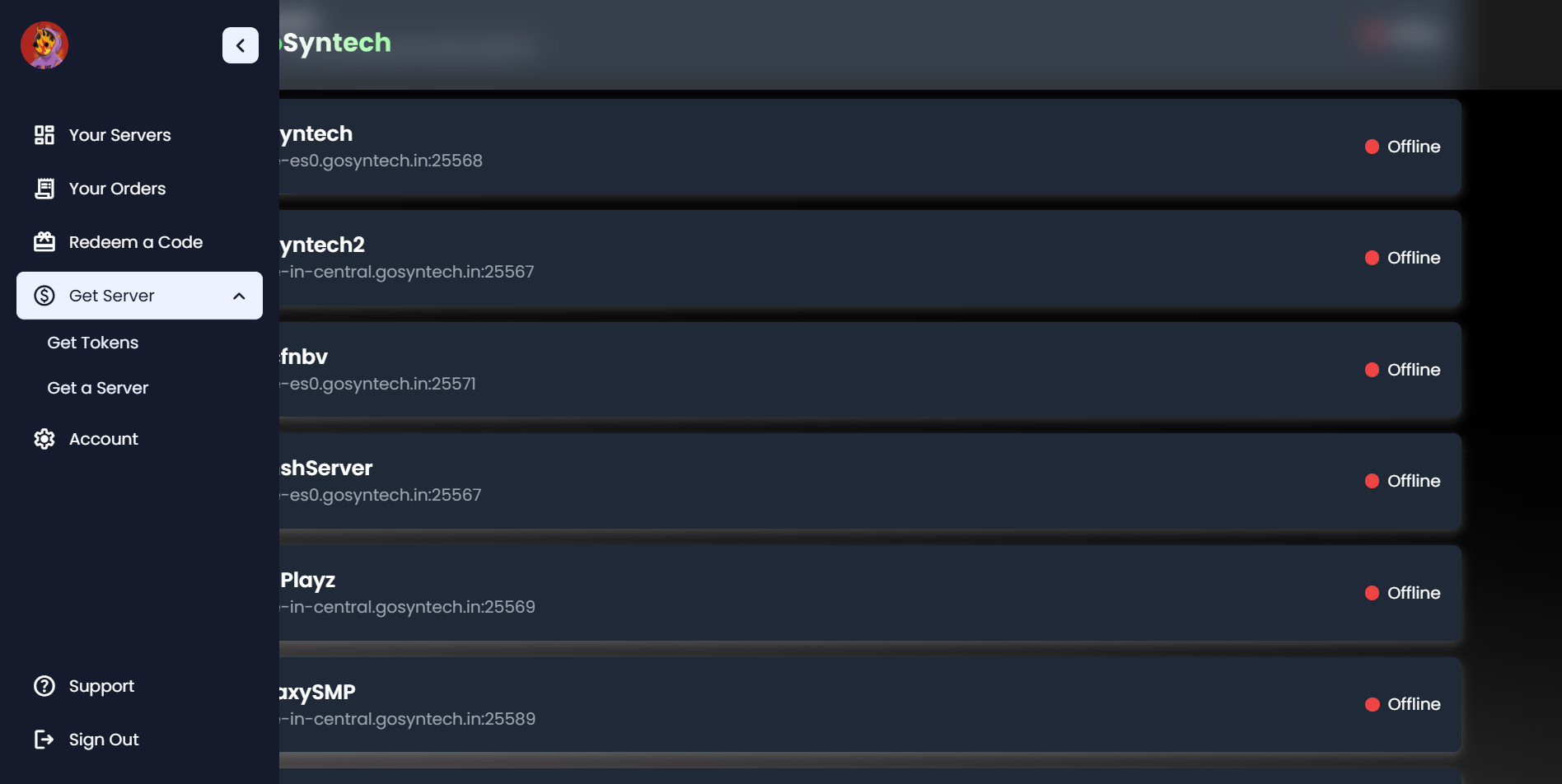 GoSyntech Dashboard