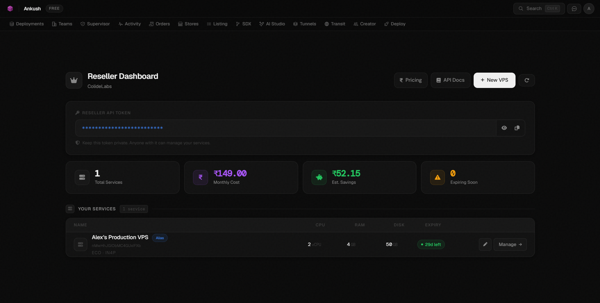 Shulker Reseller Dashboard