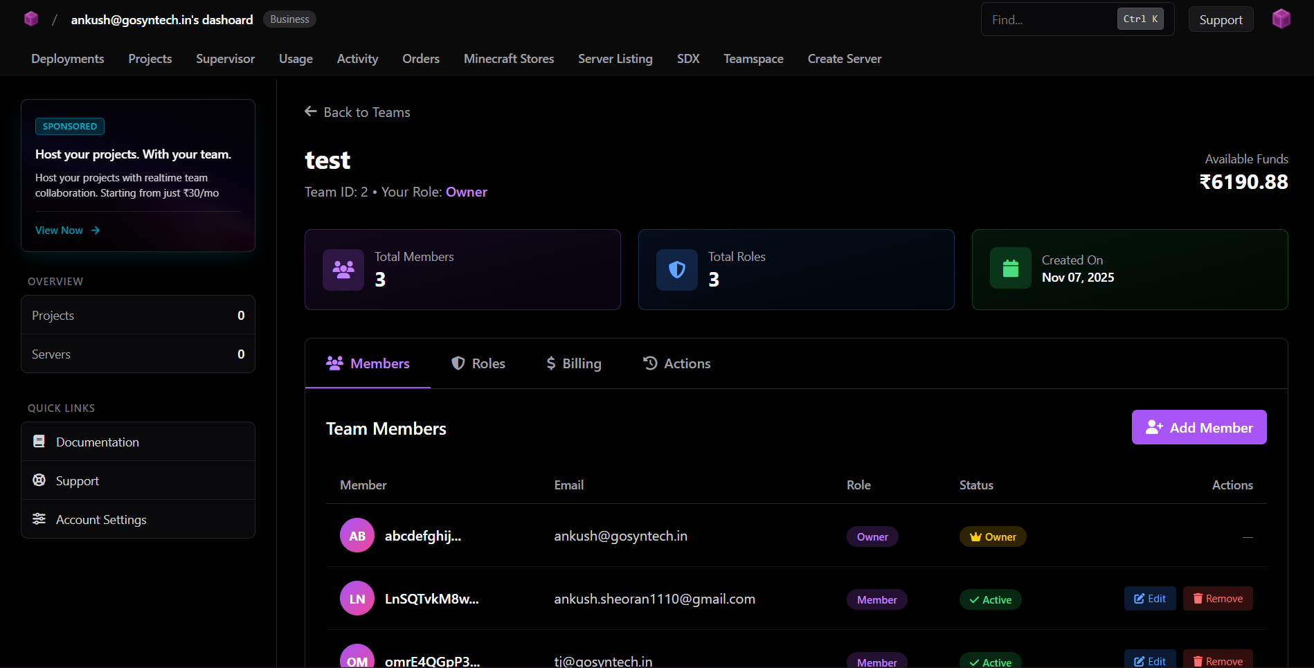 Shulker Teams Interface